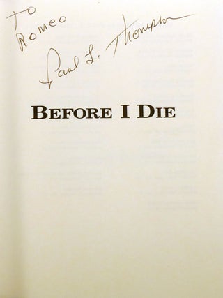 BEFORE I DIE; Signed