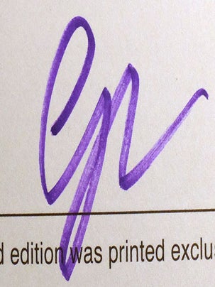 VIOLET MADE OF THORNS; Signed