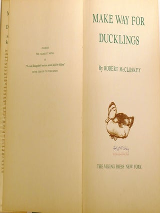 MAKE WAY FOR DUCKLINGS; Signed