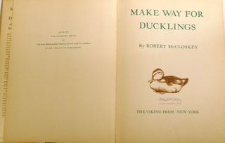 MAKE WAY FOR DUCKLINGS; Signed