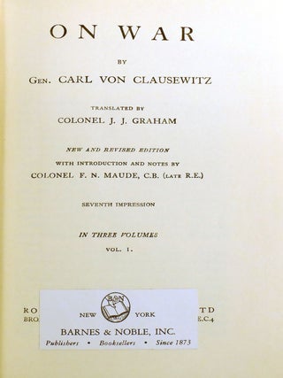 ON WAR IN THREE VOLUMES
