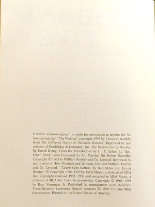 SLAUGHTERHOUSE-FIVE SIGNED; Signed