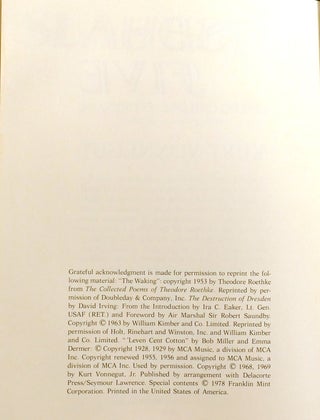 SLAUGHTERHOUSE-FIVE SIGNED; Signed