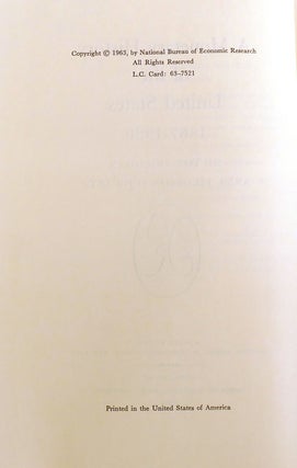 A MONETARY HISTORY OF THE UNITED STATES 1867-1960