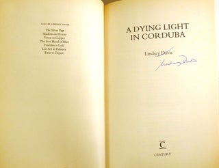 A DYING LIGHT IN CORDUBA; Signed