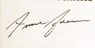 ANSEL ADAMS; Signed