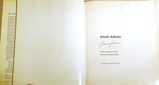 ANSEL ADAMS; Signed