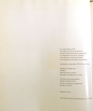 ANSEL ADAMS; Signed