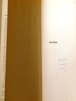 ANSEL ADAMS; Signed