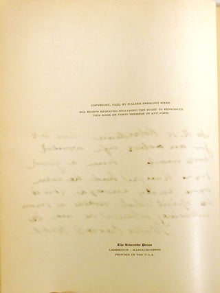THE TEXAS RANGERS; A Century of Frontier Defense Signed