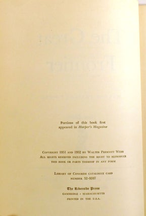 THE GREAT FRONTIER; Signed