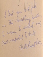 AN HONEST PREFACE; Signed