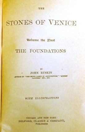 THE STONES OF VENICE 4 VOLUME SET