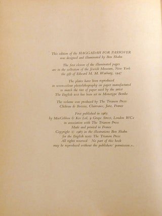 HAGGADAH FOR PASSOVER