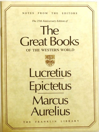 ON THE NATURE OF THINGS, DISCOURSES, MEDTITATIONS; Franklin Library