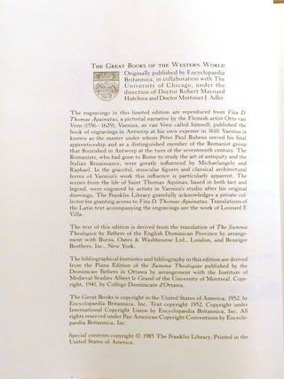 SUMMA THEOLOGICA 2 VOLUME SET; Franklin Library