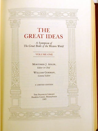 THE GREAT IDEAS THREE VOLUME SET; A Syntopicon of the Great Books of the Western World Franklin Library