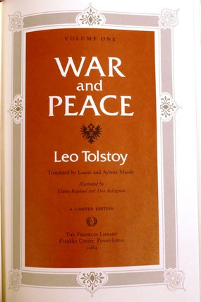WAR AND PEACE THREE VOLUME SET; A Syntopicon of the Great Books of the Western World Franklin Library