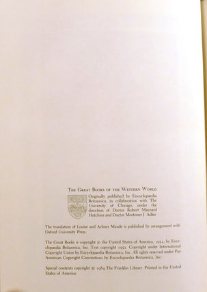WAR AND PEACE THREE VOLUME SET; A Syntopicon of the Great Books of the Western World Franklin Library