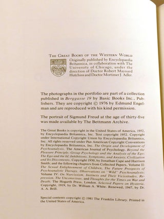 THE MAJOR WORKS OF SIGMUND FREUD 3 VOLUME SET; Franklin Library