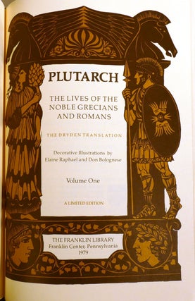 THE LIVES OF THE NOBLE GRECIANS AND ROMANS 4 VOLUME SET; Franklin Library