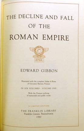 THE DECLINE AND FALL OF THE ROMAN EMPIRE IN 6 VOLUMES; Franklin Library