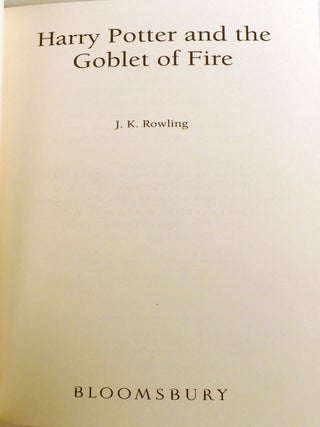 HARRY POTTER AND THE GOBLET OF FIRE