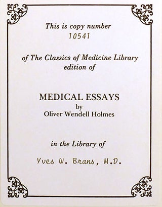 MEDICAL ESSAYS