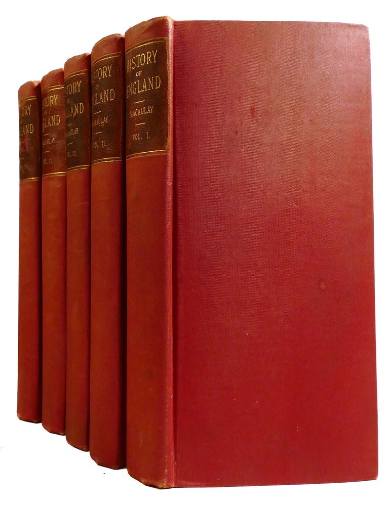 Item #333830 THE HISTORY OF ENGLAND FROM THE ACCESSION OF JAMES II 5 VOLUME SET. Thomas Babington Macaulay.