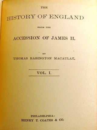 THE HISTORY OF ENGLAND FROM THE ACCESSION OF JAMES II 5 VOLUME SET