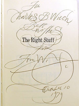 THE RIGHT STUFF; Signed