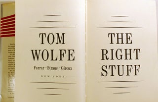 THE RIGHT STUFF; Signed
