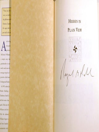 HIDDEN IN PLAIN VIEW; A Secret Story of Quilts and the Underground Railroad Signed
