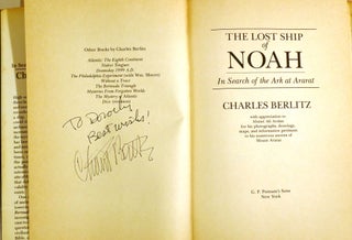 THE LOST SHIP OF NOAH; In Search of the Ark At Ararat Signed