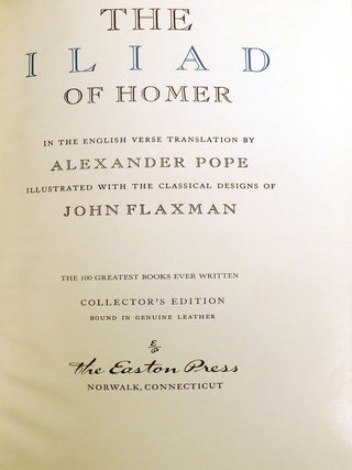 THE ILIAD AND THE ODYSSEY OF HOMER 2 VOLUME SET; Easton Press