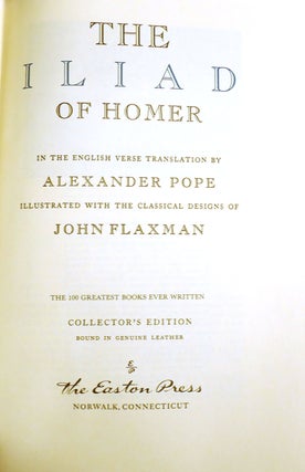THE ILIAD AND THE ODYSSEY OF HOMER 2 VOLUME SET; Easton Press
