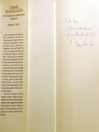 LITERARY TRANSVALUATION; From Vergilian Epic to Shakespearean Tragicomedy Signed
