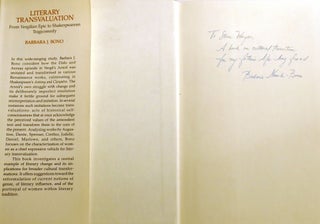 LITERARY TRANSVALUATION; From Vergilian Epic to Shakespearean Tragicomedy Signed