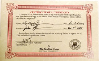 PRIDE AND PREJUDICE; Easton Press Signed