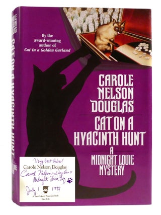 CAT ON A HYACINTH HUNT; Signed