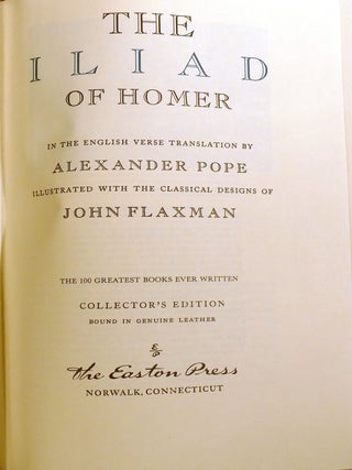 THE ILIAD AND THE ODYSSEY; John Flaxman