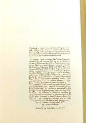 THE ILIAD AND THE ODYSSEY; John Flaxman