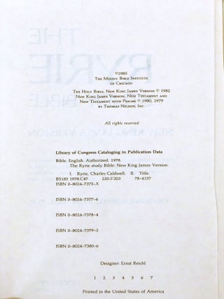 THE RYRIE STUDY BIBLE