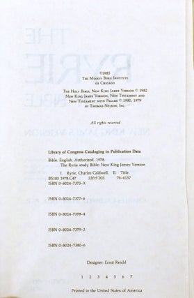 THE RYRIE STUDY BIBLE