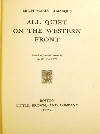 ALL QUIET ON THE WESTERN FRONT