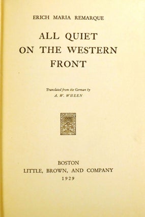 ALL QUIET ON THE WESTERN FRONT