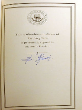 THE LONG WALK; A Gamble for Life Easton Press Signed