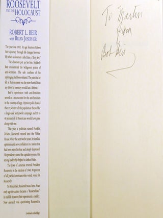 ROOSEVELT AND THE HOLOCAUST; A Rooseveltian Examines the Policies and Remembers the Times Signed