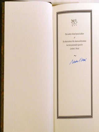 THE RADICALISM OF THE AMERICAN REVOLUTION; Signed