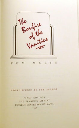 THE BONFIRE OF THE VANITIES; Signed